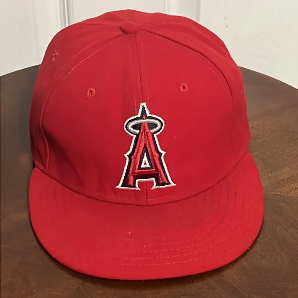 🔥⚾️ Los Angeles ANGELS New Era 59Fifty On Field Fitted Hat - Sz 7 1/4 - PERFECT